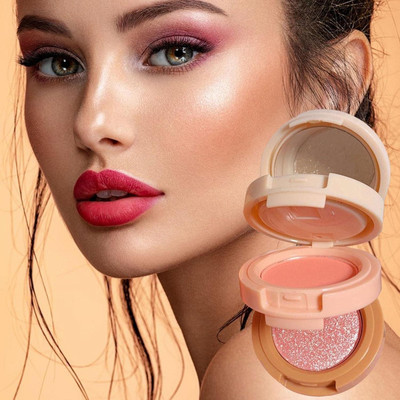 MYEONG 3 in 1 Makeup Blush, Eye Shadow & Highlighter Palette Set 4.8 g(Multi Shade)