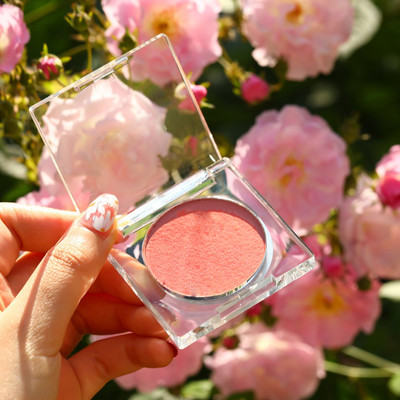 HUZURLU Highly-buildable and blendable | Powder blush| Suitable for all skin types(DARK PEACH)