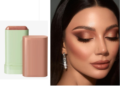 AFARAXIA best Makeup Blush Stick contor Moisture Stick Shadow Lips Cheek..(brown)