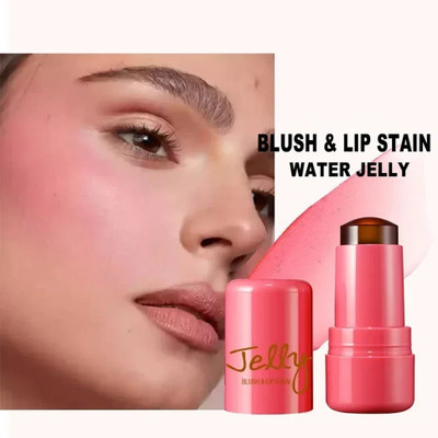 WOONGMI Makeup Lip Tint Jelly Blush Stick Multi-Use Cheek and Lip Stain(Punch)