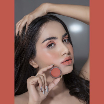 MYEONG 3 in 1 Lips & Cheek Tint Cheeks Highly Pigmented Eyelid Gives Natural look(Brown)