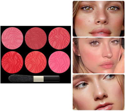 HSQ 6 Color Matte Blush Kit – Highly Pigmented & Long Lasting Face Palette(Multicolour)