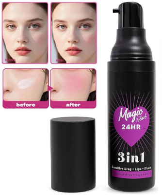 nuvya SoftBloom 3 in 1 Blusher Cream for Daily Glow(Pink)