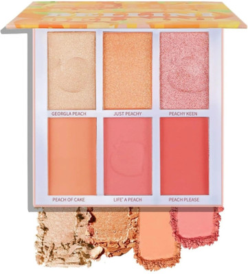 feelhigh 6 Color Makeup Powder Blush Highlighter Palette for a Redness and Glowing Look(Multicolor)