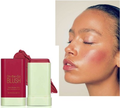 asija makeovers Best Creamy Blusher Stick for Cheeks & Lips, Blendable Long-Lasting(RED)