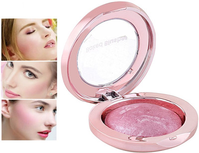 DARYUE Face Smooth Shine Pressed Blush Baked Highlighter & Blusher(pink)