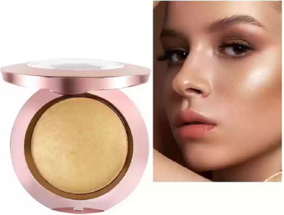 AFARAXIA Natural matte & shimmer gold blusher and highlighter palette(gold)