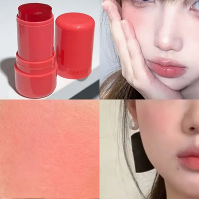 MYEONG Multi-Task Jelly Blush Stick Waterproof, Long Lasting, Dual Use for Lips Cheeks(RED)