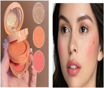 Lui Pui blusher attractive face powders stylish for girls pack of 1(multicolor)
