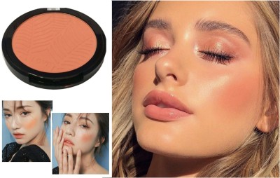 HUZURLU Highly Pigmented & Easy to Blend Lightweight Face & Cheek Blusher(Light Orange)