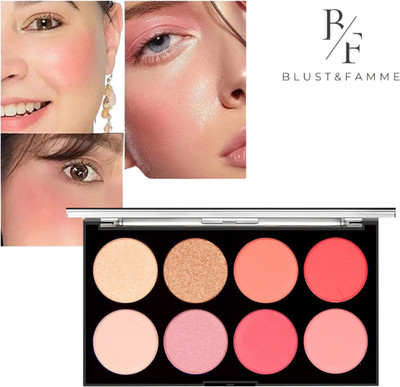 BLUST&FAMME blusher with highlighter and contour palette pack of 1(multi)