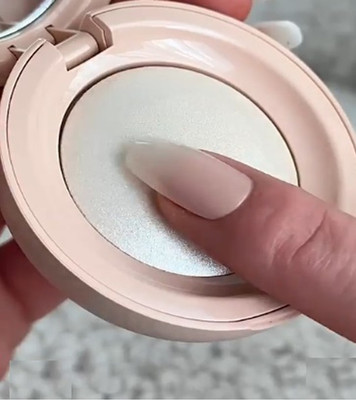 MYEONG Silver Highly Pigmented Formula, Long-Lasting Pro Baked  Highlighter(Silver)