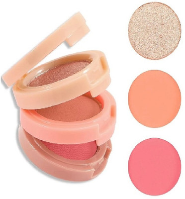 Lui Pui blush 3 in 1 multi color pack of 1 best for women and lady(multi color)