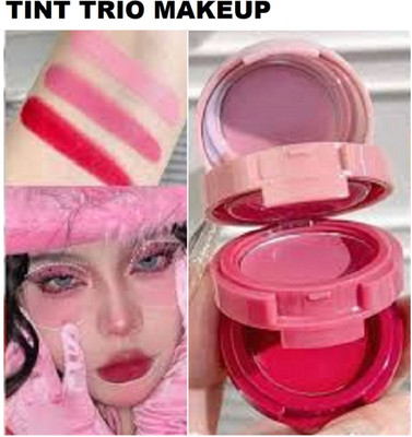 Lui Pui trend best 3 in 1 mini palette makeup(multicolor)