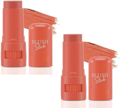 EVERERIN Blusher Stick Lightweight & Long-Lasting Formula Effortless Application(Blushing pink)