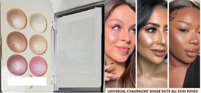 HUZURLU 6 Shade illuminating and Blusher Palette Highlighters(MULTI COLOR)