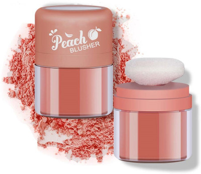 MYEONG Brown Color Silky Feel Natural Finish Highly Pigmented And Blusher With Puff(Brown)