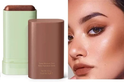AFARAXIA New Multi-Use Lightweight and Long-Lasting Key Blusher Makeup Blush Stick(coral brown)