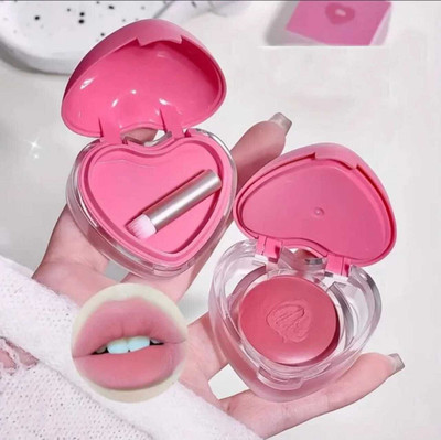 Color Castle Heart Shape Blush Highly Pigmented | Long Lasting 3 in 1 Lip & Cheek & Eye Tint(Raspberry Pink)
