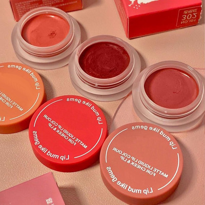 MYEONG Mud Velvet Ultra Matte Glaze Mud Dual Use Lips And Cheek High Pigment Lip Stain Lip Stain(30 g)