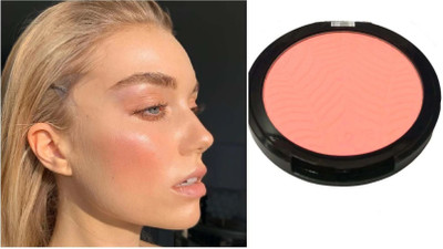 HUZURLU Pigmented, Easy to Blend Lightweight Face And Cheek Blush(Peach)
