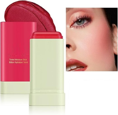 REIMICHI Lightweight Multi-Stick for Face Eyes & Lip Longlasting 3in1 Multi-Use Blusher(RED)