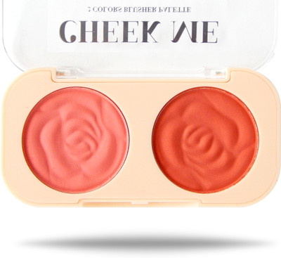 CS STROKES Cheek me duo matte blusher palette, peach blusher,pearl blusher(SHADE B)