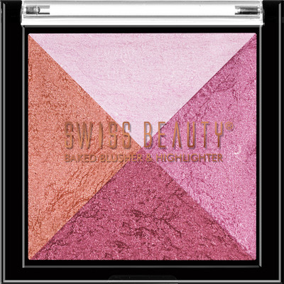 SWISS BEAUTY Baked Blusher & Highlighter(Shade-02)