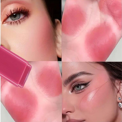 MYEONG Multi-Use Pink Cream Blush for Cheek and Lip Tint Blush Makeup(Deep Pink)