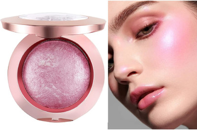 DARVING Blusher highlighter combo palette| face highlighting shimmer blush(pink)