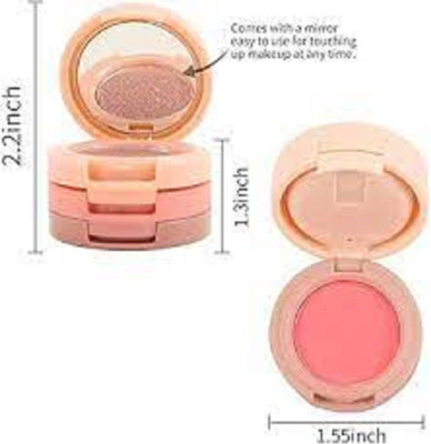 Lui Pui waterproof 3 in 1 blusher & highlighter mini palette (02 shades)(multicolor)