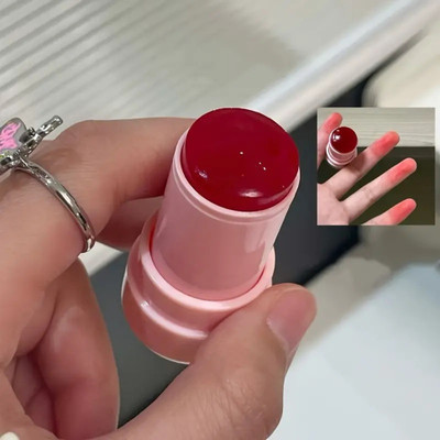 MYEONG Multi Use MakeUp Blush Stick Milk Makeup Jelly Tint Blush(Red Coral)