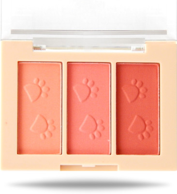 CS STROKES 3in1 matte mini face blusher palette,pocket mini blusher palette(SHADE B)