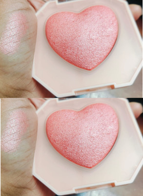 Latixmat Combo Baked shine 2 in 1 highlighter and face blusher(LIGHT PINK)