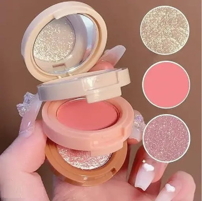 CATERINACHIARA All In 1 Makeup Kit - Highlighter, Blusher, Eye Shadow Mirror Intact Shade01(multi color)