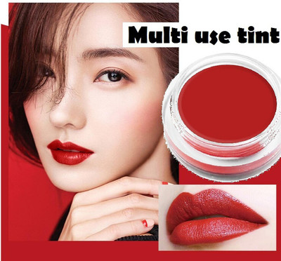 YAWI Red Lip Tint & Cheek Tint Multi pot Velvet Tint(HOT RED)