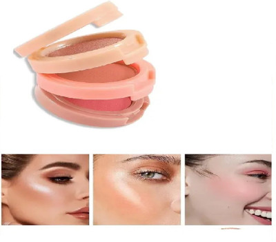 Lui Pui 3 in 1 multi color blush pack of 1 best for women and lady(multi color)