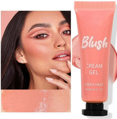 Latixmat Gel-Cream Blush Color For Cheeks & Lips Glossy Shiny Finish(Orange)