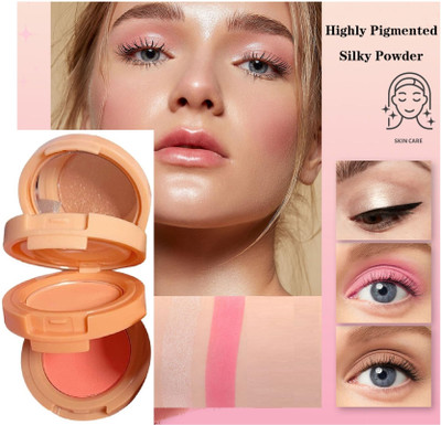 Vyomiris 3 In 1 Matte Highlighter Blush Palette Pearly Blusher Shimmer(Multicolour)