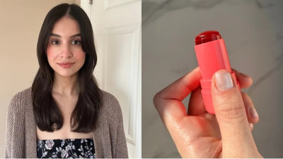 CATERINACHIARA Lip & Cheek Stain, Buildable Watercolor Finish, Multi-Use Matte Blush(RED)
