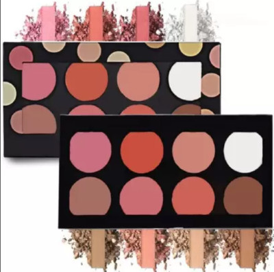 feelhigh Matte Blusher with Highlighter and Contour Palette (Shade-01)(Multicolor)