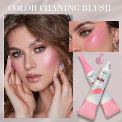 EVERERIN 3 in 1 liquid blusher Dewy-Matte Finish Highly Pigmented Long-Lasting Formula(Glowing Pink)