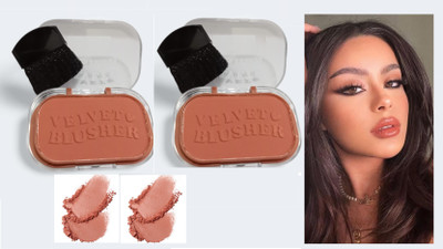 Jiwoo Best velvet brown shade blusher for all skin tone(Brown)