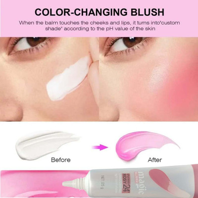 tanvi27 color changing liquid blush on waterproof long lasting(WHITE)