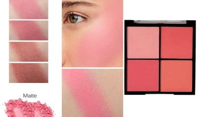 winry Pigmented 4 in 1 Blusher Pallete For A Natural Blush(MULTICOLOUR)