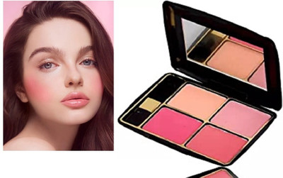 JANOST MATTE FINISH LOOK WATERPROOF 4 IN 1 MAKE UP BLUSHER PALETTE(MULTICOLOR)