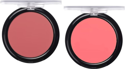 HUZURLU MATTE FINISH ,LONG LASTING MULTI COLOR BLUSHER FOR CHEEKS PACK OF 2(SOFT RED, PINK)