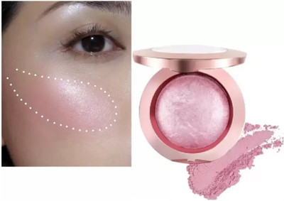 DARVING 2 in 1 Baked Shimmer Blusher Highlighter Palette(PINK)
