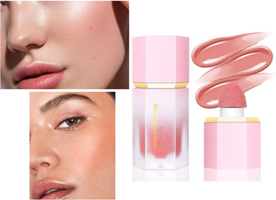 Herrlich New Long-lasting Matte Liquid Blush With Sponge Tip For A Natural Radiant Look(PEACH)