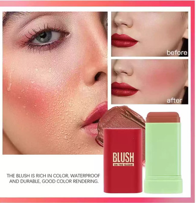 GFSU - GO FOR SOMETHING UNIQUE Makeup Blush Stick Buildable Easy Application for Eyes Lips Cheeks(Red)
